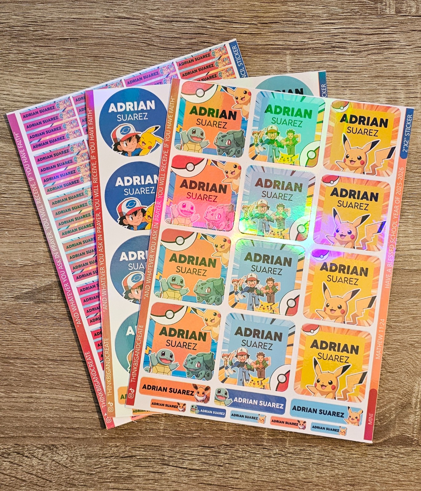 School Name Stickers